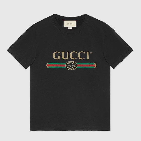 AUTHENTIC OVERSIZE WASHED T-SHIRT WITH GUCCI LOGO - Picture 2 of 16